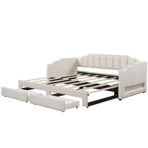 Extendable Daybed With LED Light And 2 Storage Drawers - R&R Furniture Gallery (Fountain Valley, CA)