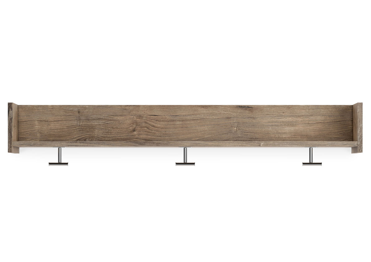 Oliah - Wall Mounted Coat Rack w/Shelf - Natural - R&R Furniture Gallery (Fountain Valley, CA)