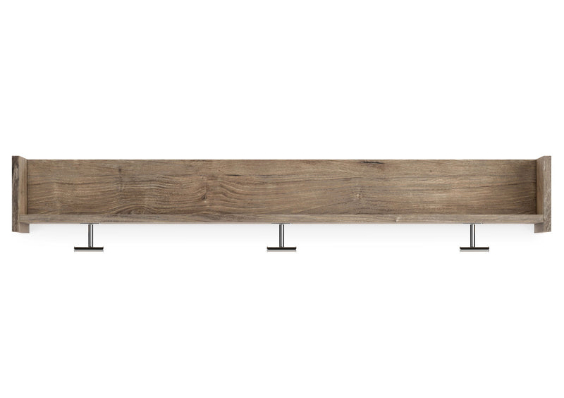 Oliah - Wall Mounted Coat Rack w/Shelf - Natural - R&R Furniture Gallery (Fountain Valley, CA)