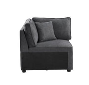 Silvester - Modular Wedge With Pillow - Gray Fabric - R&R Furniture Gallery (Fountain Valley, CA)