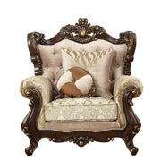 Shalisa - Chair With 2 Pillows (Same Lv01587) - Fabric & Walnut - R&R Furniture Gallery (Fountain Valley, CA)