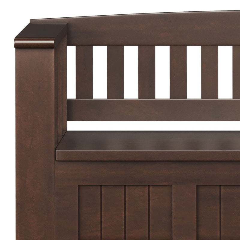 Acadian - Entryway Storage Bench With Shelf - Brown - R&R Furniture Gallery (Fountain Valley, CA)