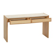 Paige - Console / Desk - Natural Oak - R&R Furniture Gallery (Fountain Valley, CA)