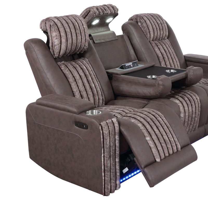 Duran - Power Reclining Sofa With Power Headrest - R&R Furniture Gallery (Fountain Valley, CA)