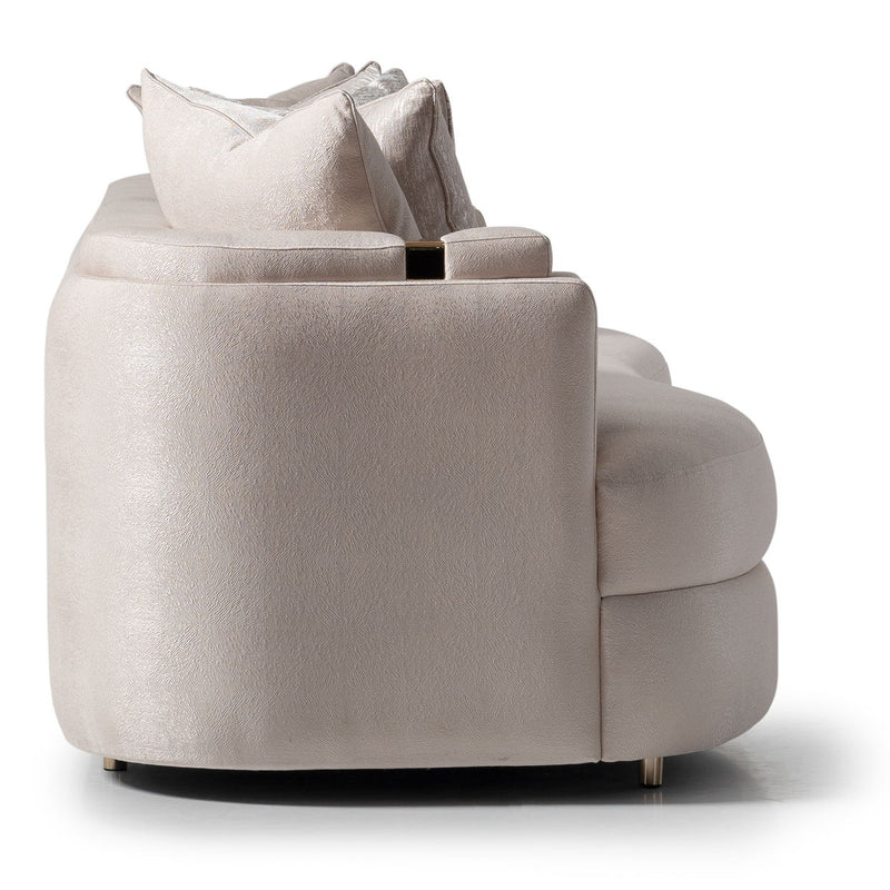 Carmela - Mansion Sofa - Almond / Gold - R&R Furniture Gallery (Fountain Valley, CA)