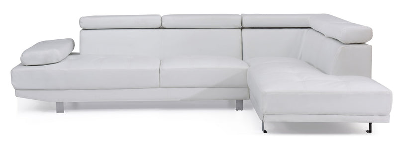 Comfort sectional from Glory Furniture, Riveredge stationary sectional sofa with plush cushions and modern design.