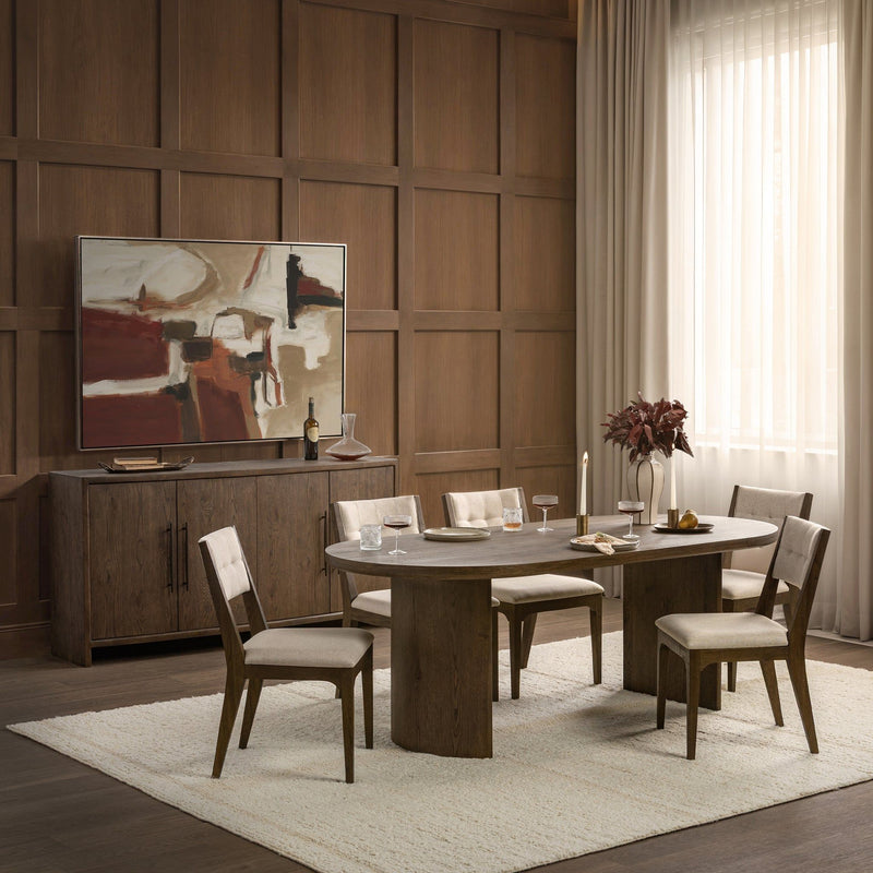 Estelle - Oval Dining Table - Soft Cocoa - R&R Furniture Gallery (Fountain Valley, CA)