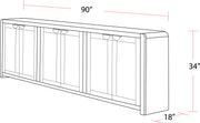 Escape - Console With Reversible Panel Doors - Glazed Natural Oak / Natural Cane - R&R Furniture Gallery (Fountain Valley, CA)