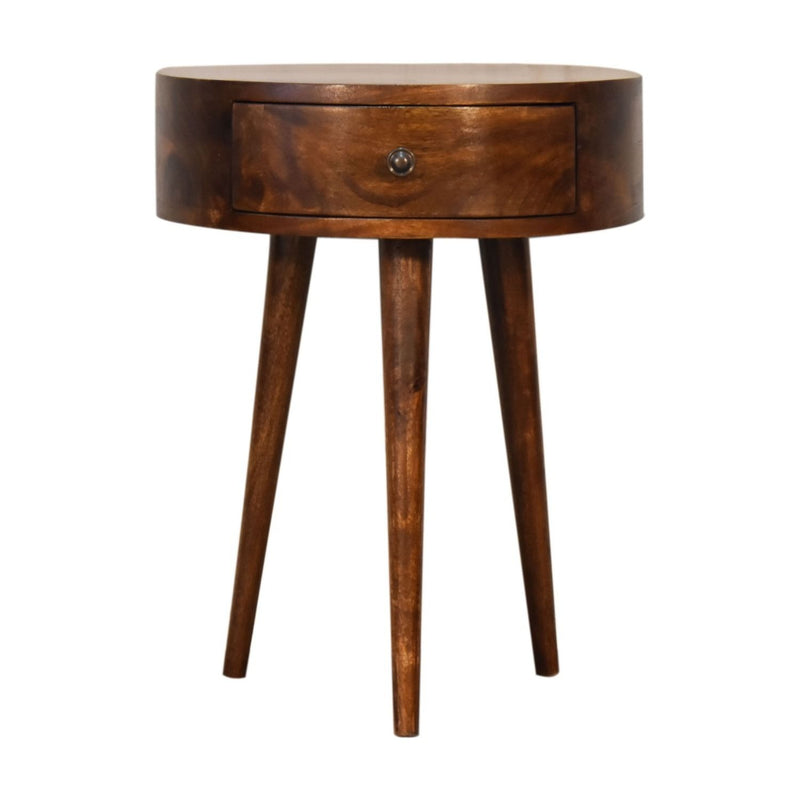 Semi Circle Nightstand - Chestnut - R&R Furniture Gallery (Fountain Valley, CA)