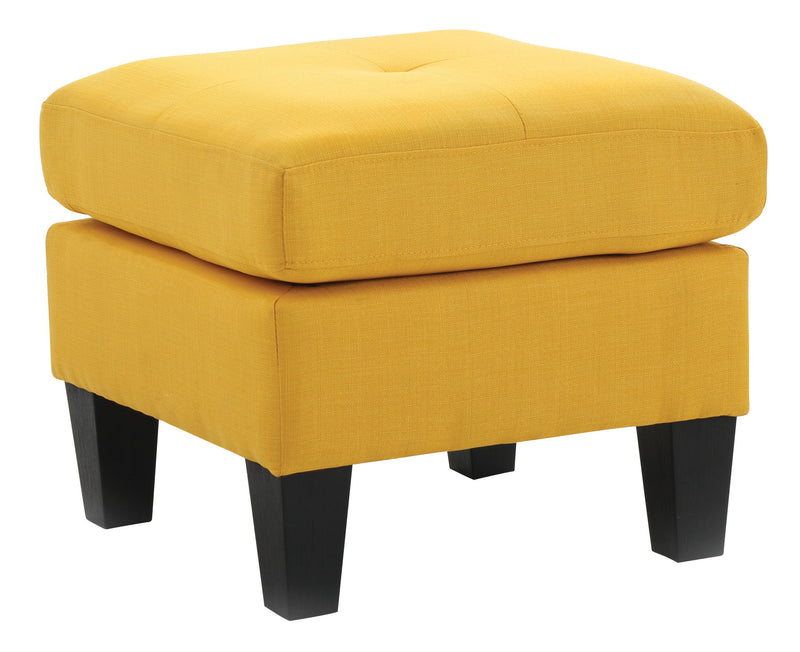 Upholstered casual ottoman from Glory Furniture, stylish and versatile for modern living spaces, with soft fabric and cushioned top.