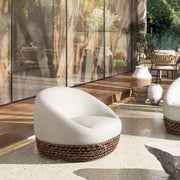 Willow - Upholstered Patio Deep Seating Armchair, Wicker Frame - R&R Furniture Gallery (Fountain Valley, CA)