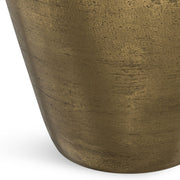 Cavan - Cast Aluminum Side Table - Antique Brass - R&R Furniture Gallery (Fountain Valley, CA)