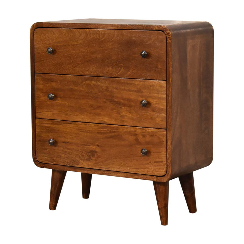 3 Drawer Mini Curved Chest - R&R Furniture Gallery (Fountain Valley, CA)