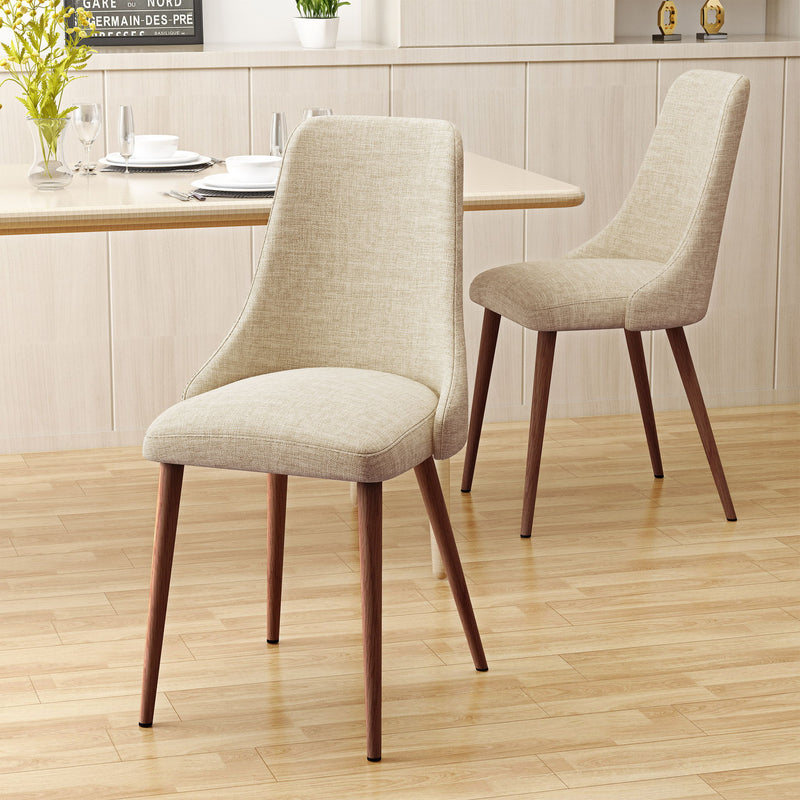 Mid Century Modern Fabric Armless Dining Chair - R&R Furniture Gallery (Fountain Valley, CA)