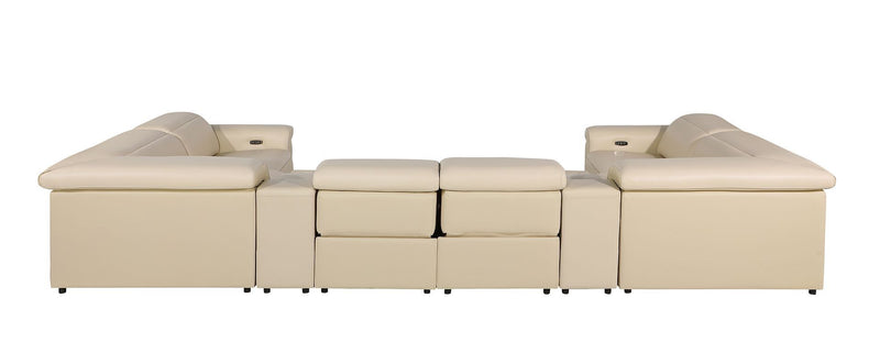 1126 - 8-Piece U-Shaped Sectional Sofa In With 4 Power Recliners & Power Headrest