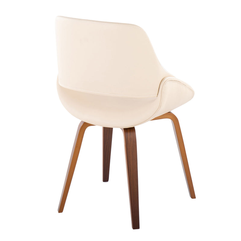 Lumi Source Fabrico mid-century modern style dining chairs set of 2 with sleek wooden frames and upholstered seats