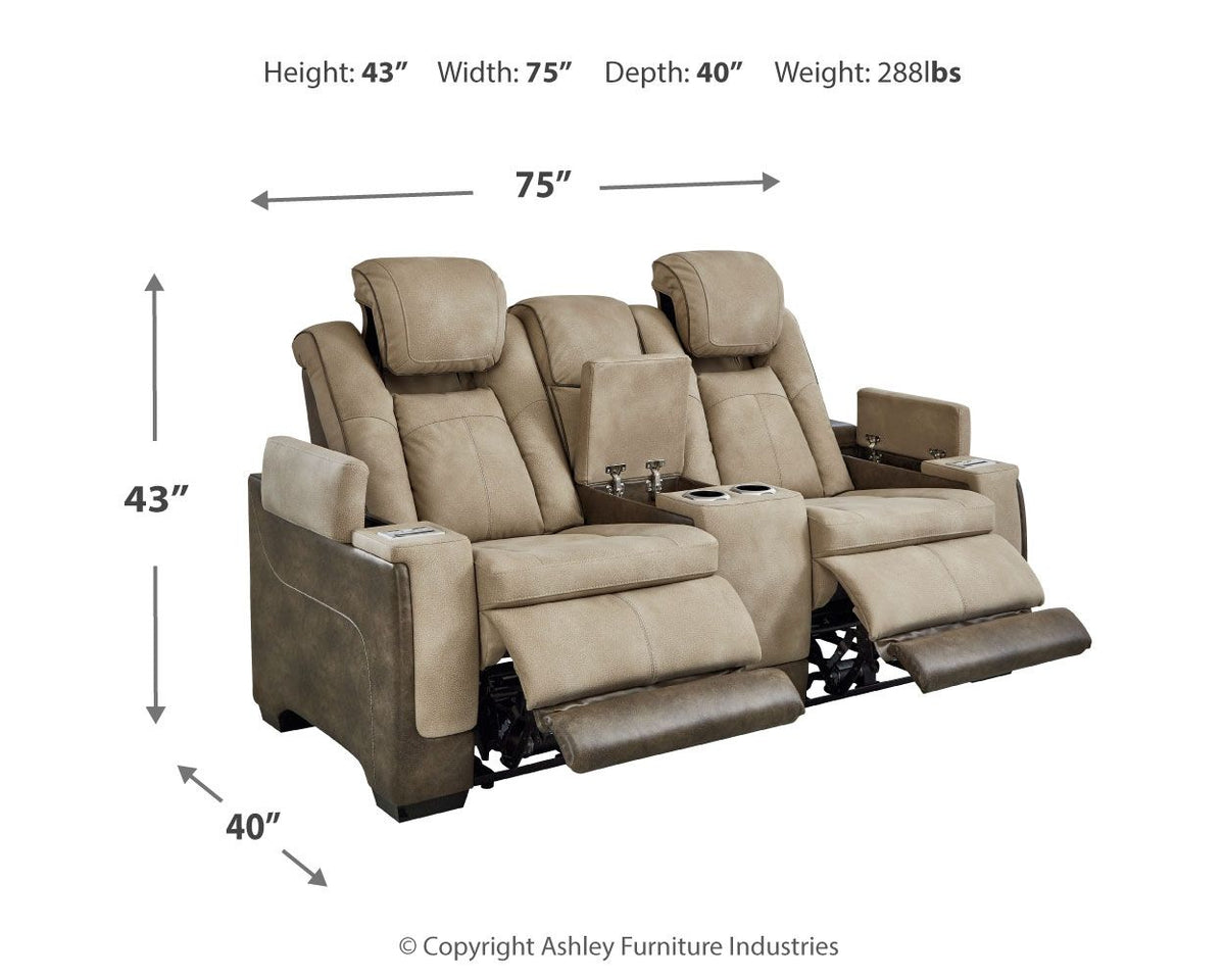 Next-Gen Durapella - Power Reclining Loveseat - R&R Furniture Gallery (Fountain Valley, CA)