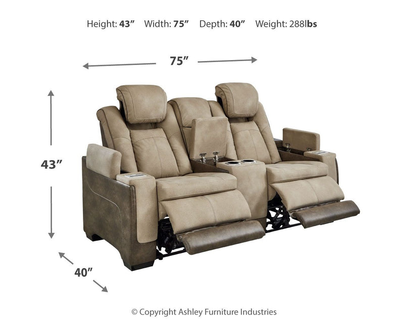 Next-Gen Durapella - Power Reclining Loveseat - R&R Furniture Gallery (Fountain Valley, CA)