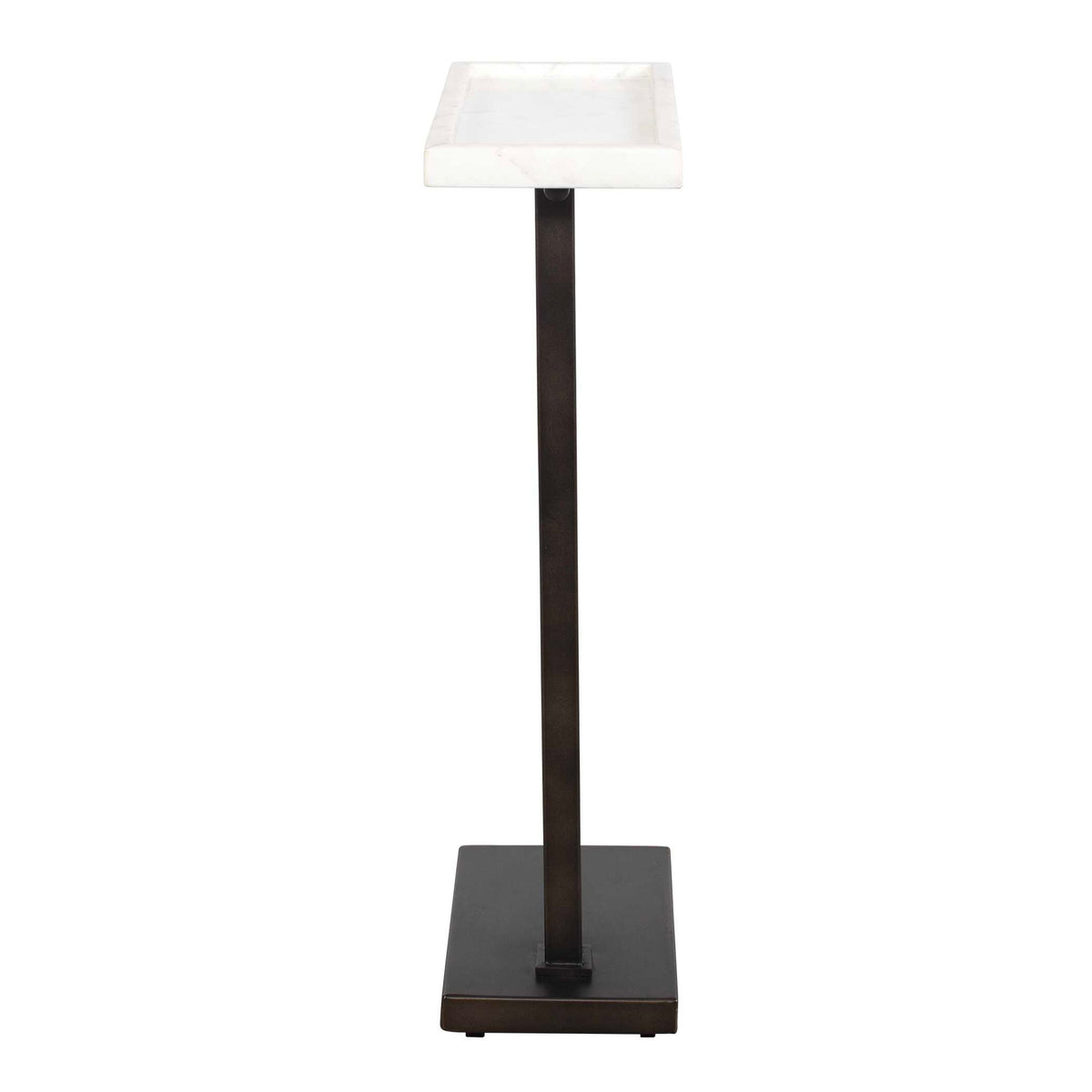 Accent Table - Bronze / White