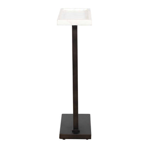 Accent Table - Bronze / White