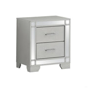 Silver champagne Madison accent nightstand by Glory Furniture with sleek design and modern finish.