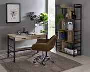 Disho - Writing Desk With USB - Light Weathered Oak & Black - R&R Furniture Gallery (Fountain Valley, CA)