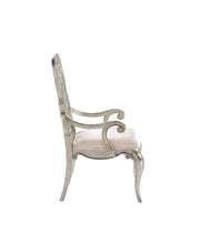 Esteban - Arm Chair (Set of 2) - Ivory Velvet & Antique Champagne - R&R Furniture Gallery (Fountain Valley, CA)