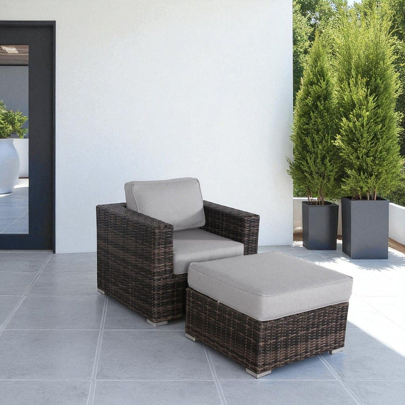 Outdoor Patio Chair Set For Patio With Foam Cushions - R&R Furniture Gallery (Fountain Valley, CA)