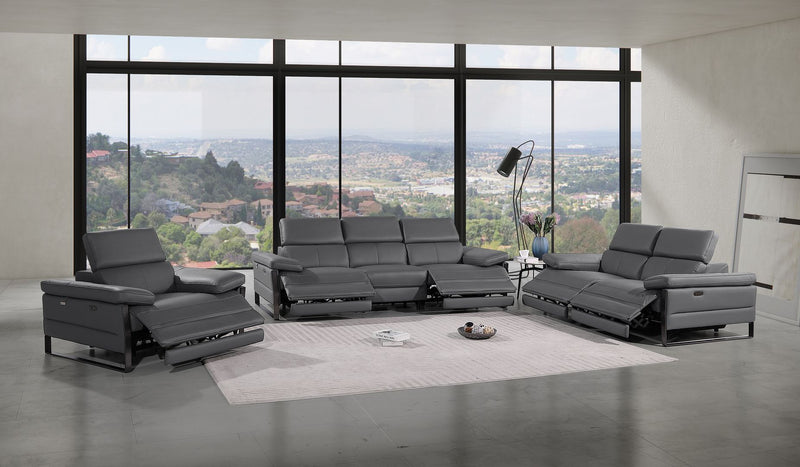 1246 - Modular Power Dual Reclining Sofa, Loveseat, And Chair Set With Power Headrests