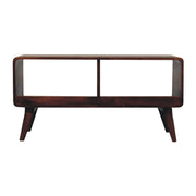 Curved Double Slot Media Unit - Dark Brown - R&R Furniture Gallery (Fountain Valley, CA)