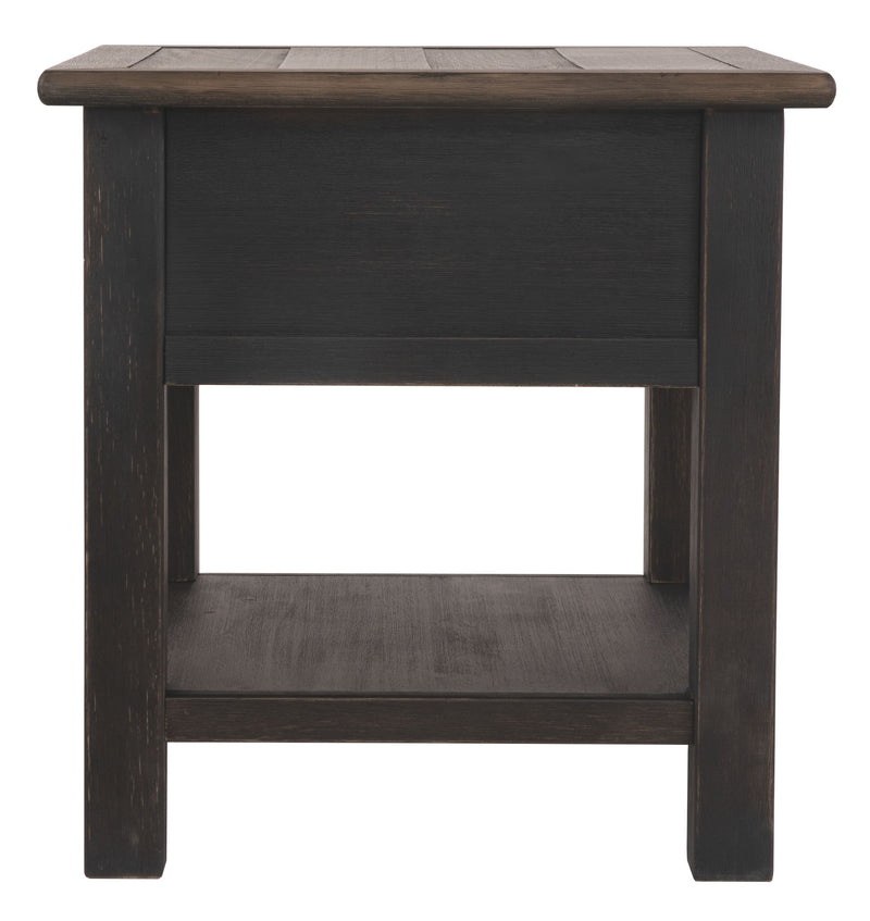 Tyler Creek - Rectangular End Table - Grayish Brown / Black - R&R Furniture Gallery (Fountain Valley, CA)