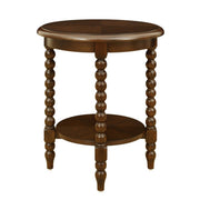 Philippe - Round End Table With Shelf - Brown - R&R Furniture Gallery (Fountain Valley, CA)