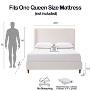 Harper - Tall Headboard Upholstered Bed / High Headboard / Elegant Simplicity / No Box Spring Needed - R&R Furniture Gallery (Fountain Valley, CA)