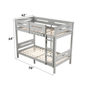 Edah - Twin Over Twin Bunk Bed - Gray - R&R Furniture Gallery (Fountain Valley, CA)