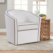 Kendall - Swivel Chair With Barrel Back Design - R&R Furniture Gallery (Fountain Valley, CA)