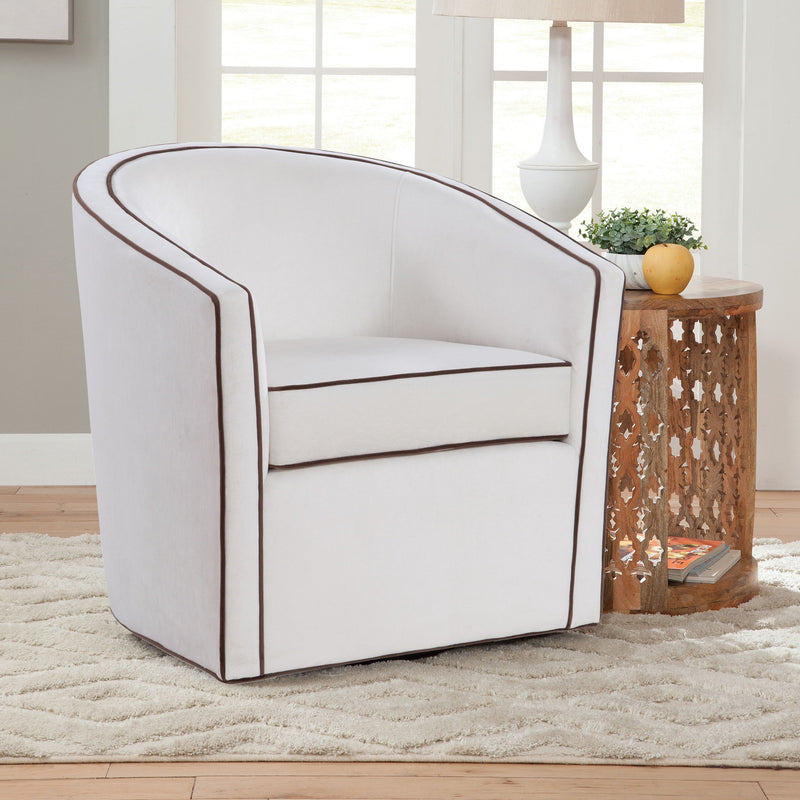 Kendall - Swivel Chair With Barrel Back Design - R&R Furniture Gallery (Fountain Valley, CA)