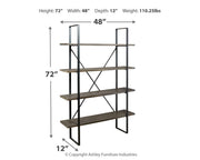 Gilesgrove - Bookcase - Black / Gray - R&R Furniture Gallery (Fountain Valley, CA)