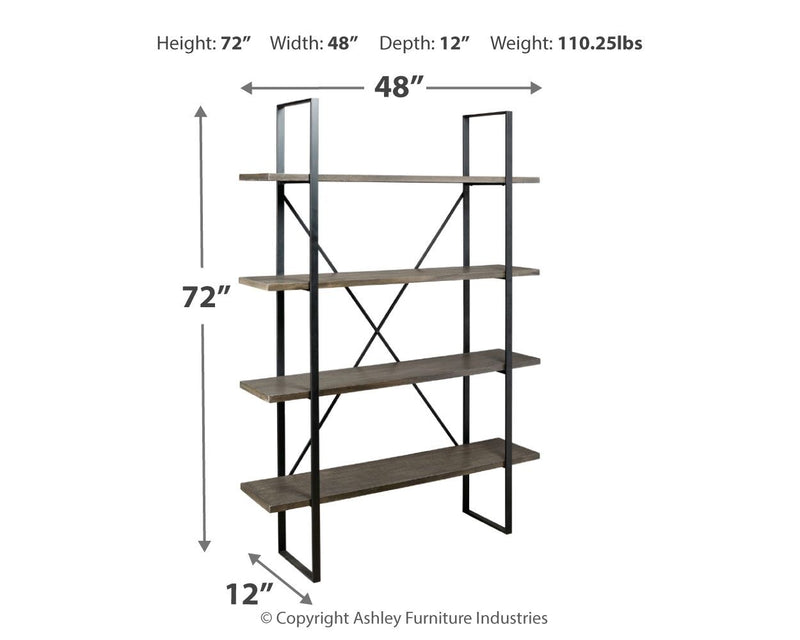 Gilesgrove - Bookcase - Black / Gray - R&R Furniture Gallery (Fountain Valley, CA)