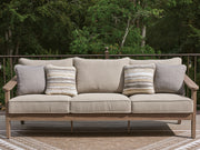 Harmony Headlands - Sofa With Cushion - Natural / Gray - R&R Furniture Gallery (Fountain Valley, CA)