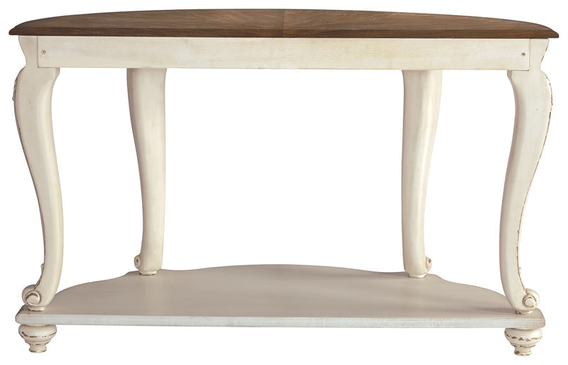 Realyn - Sofa Table - White / Brown - R&R Furniture Gallery (Fountain Valley, CA)