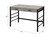 Disho - Writing Desk With USB - Light Weathered Oak & Black - R&R Furniture Gallery (Fountain Valley, CA)