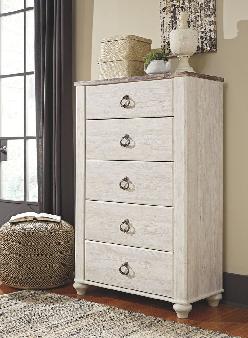 Willowton - Sleigh Bedroom Set - R&R Furniture Gallery (Fountain Valley, CA)