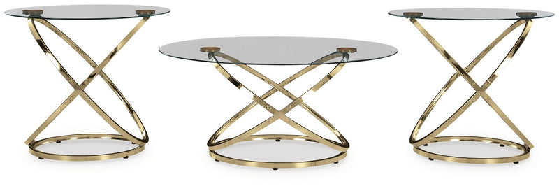 Crimonti - Occasional Table Set (Set of 3) - Champagne - R&R Furniture Gallery (Fountain Valley, CA)