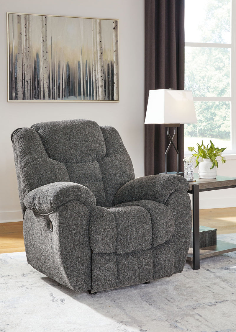 Foreside - Rocker Recliner - Charcoal - R&R Furniture Gallery (Fountain Valley, CA)