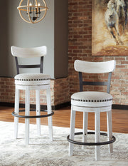 Valebeck - Tall Upholstered Swivel Barstool - R&R Furniture Gallery (Fountain Valley, CA)