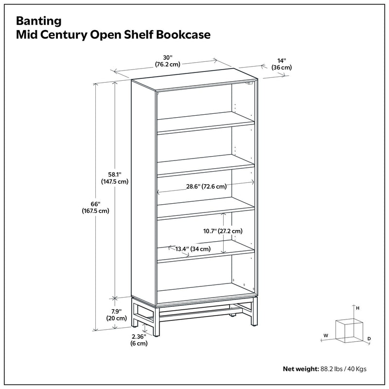 Banting - Mid Century Bookcase, Handcrafted - R&R Furniture Gallery (Fountain Valley, CA)