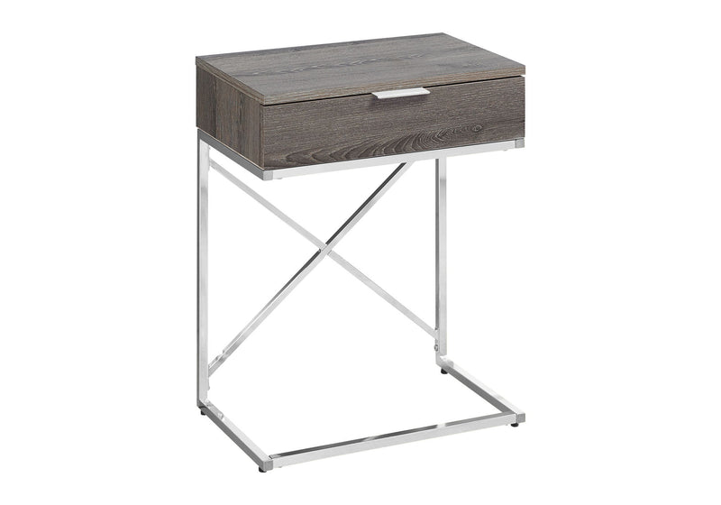 Accent Side Table, Storage Drawer, Contemporary - Taupe - R&R Furniture Gallery (Fountain Valley, CA)