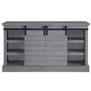 Amrita - TV Stand With Fireplace - Gray Oak - R&R Furniture Gallery (Fountain Valley, CA)