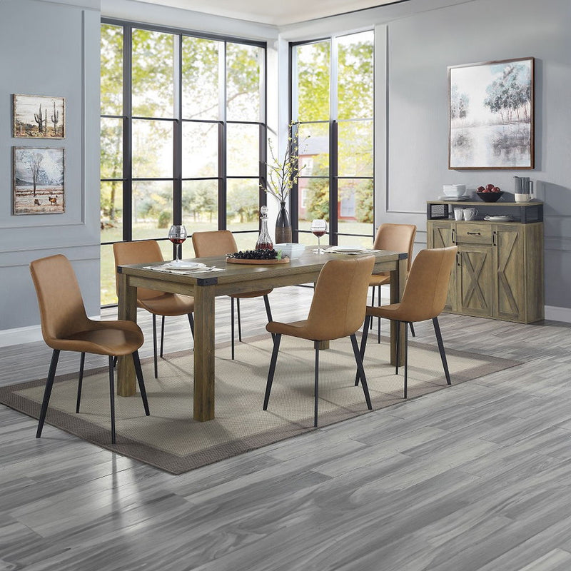 Abiram - Dining Table - Rustic Oak - R&R Furniture Gallery (Fountain Valley, CA)