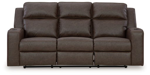Lavenhorne - Rec Sofa W/Drop Down Table - Granite - R&R Furniture Gallery (Fountain Valley, CA)